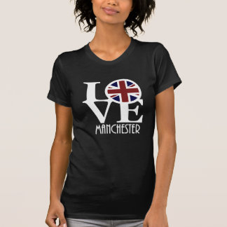KÄRLEK Manchester England (vittext) T Shirt