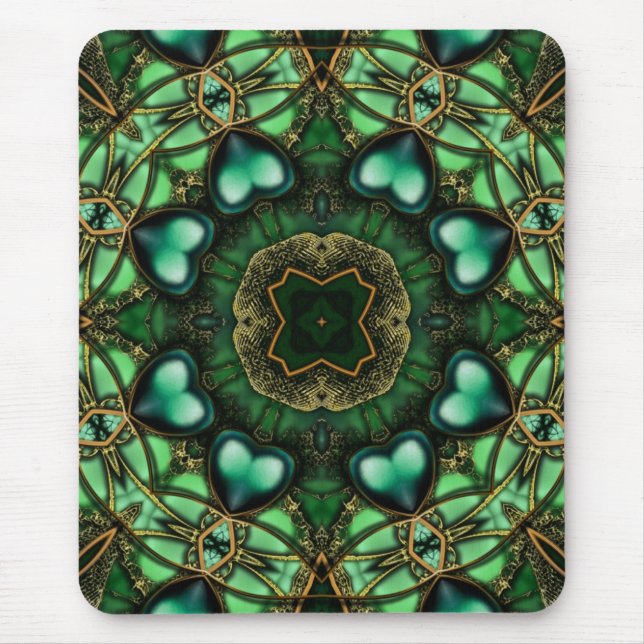 Kärlek Mandala Fractalscopes Mousepad Musmatta (Framsidan)