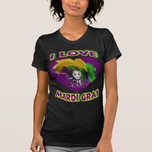 Kärlek Mardi Gras T-shirt