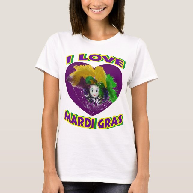 Kärlek Mardi Gras Tröja (Framsida)