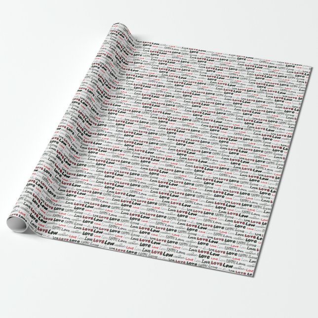 Kärlek Marker Struktur Seamless-bakgrund Presentpapper (Utrullad)