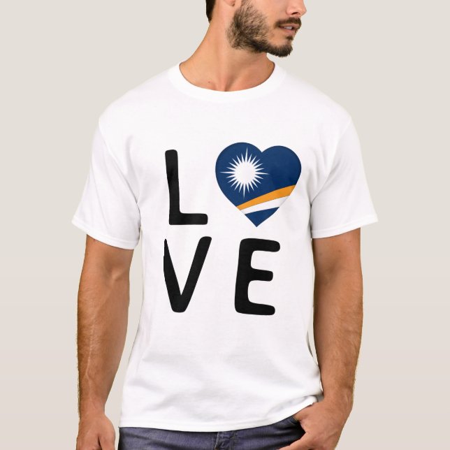 Kärlek - Marshallöarna Flagga T Shirt (Framsida)