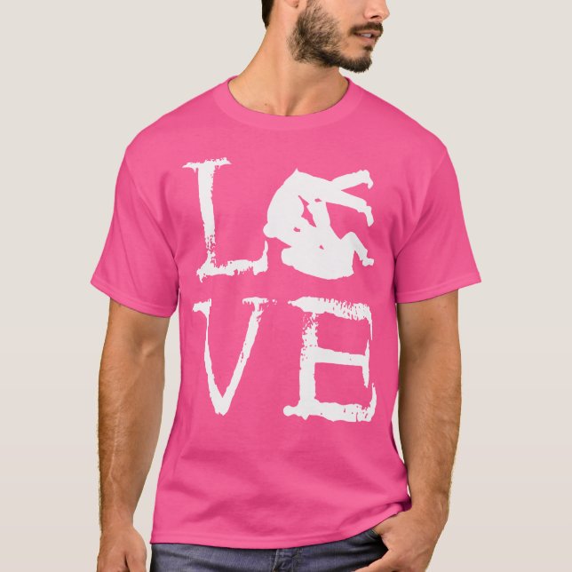 Kärlek martialkonst Judoist Judokas Jacka Wrestlin T Shirt (Framsida)