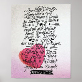 Kärlek måste vara en ärlig Valentines Bible Verse Poster