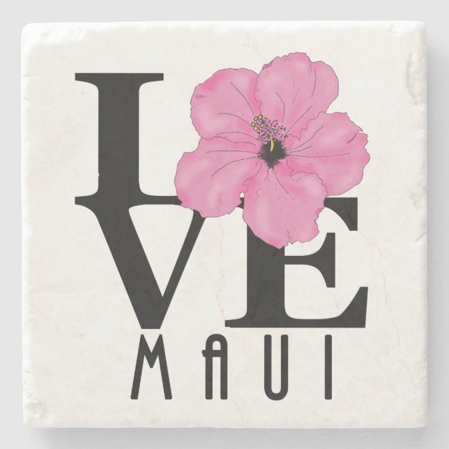 KÄRLEK Maui Rosa Stenunderlägg (Framsidan)