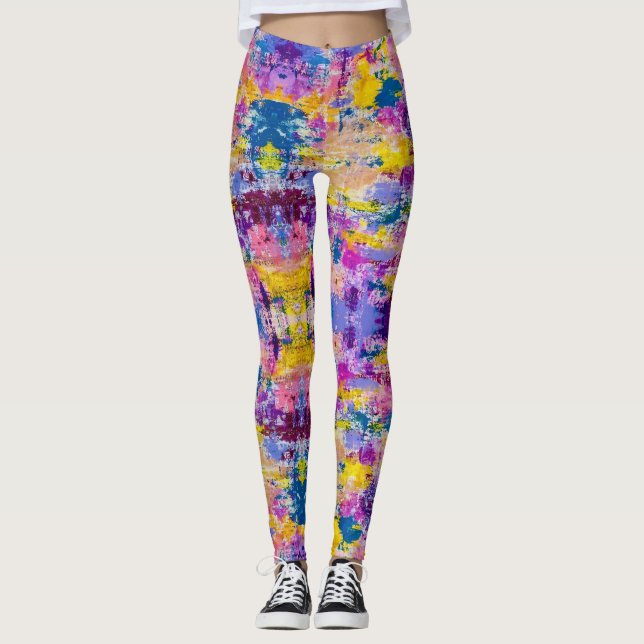 Kärlek Me Abstrakt Leggings (Framsida)