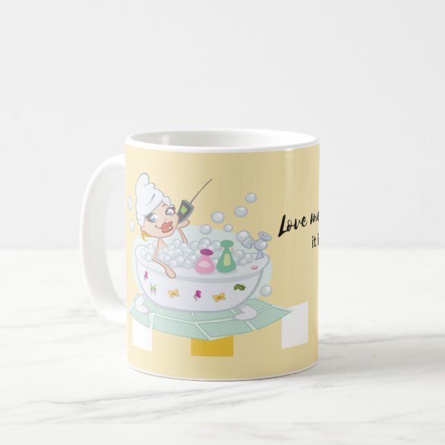 Kärlek Me eller Lämna Me Quote Kaffemugg (Framsida vänster)