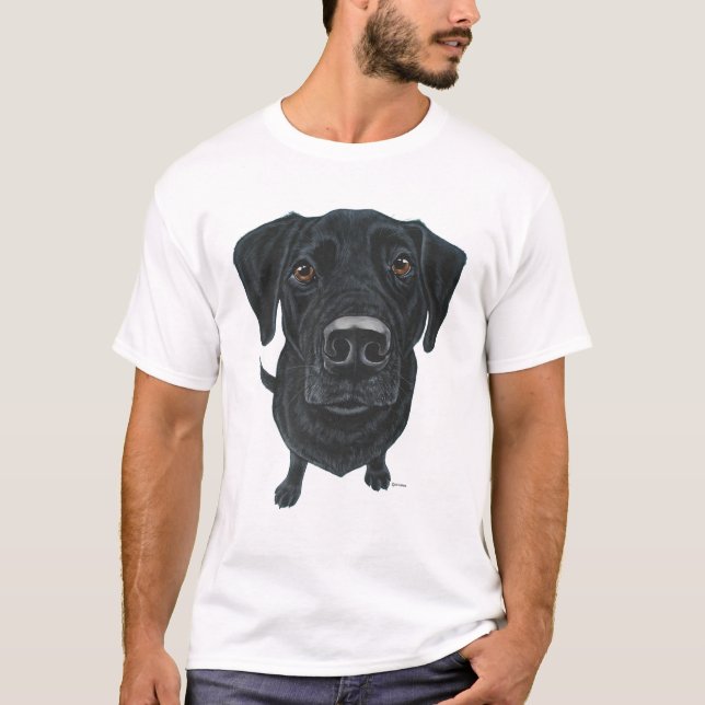 Kärlek Me Hund Black Labrador Retricher T Shirt (Framsida)