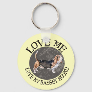 Kärlek Me, kärlek min Basset Hound Nyckelring