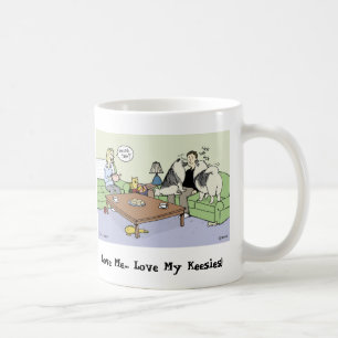 Kärlek Me, Kärlek My Keesies Keeshond Hundar T Kaffemugg