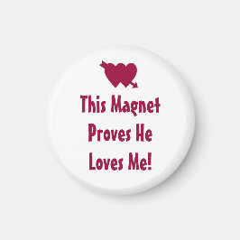 Kärlek Me Quote Valentines day Romantic Rosa Magnet