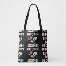 "Kärlek me some Bitcoin" Black Tote Bag Tygkasse