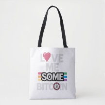 "Kärlek me some Bitcoin" Tote Bag