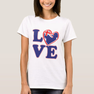 KÄRLEK med Australien-Heart T Shirt
