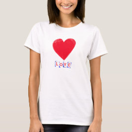 Kärlek med Big Heart Valentine's Gift T Shirt