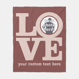 KÄRLEK med DIN beställnings- ullfilt för FOTO Fleecefilt