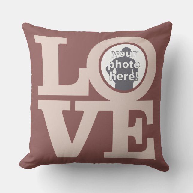 KÄRLEK med DIN FOTOanpassningsbardekorativ kudde (Framsida)