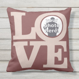 KÄRLEK med DIN FOTOanpassningsbardekorativ kudde
