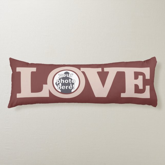 KÄRLEK med din PHOTO-anpassningsbar-kudde Kroppskudde (Framsidan)