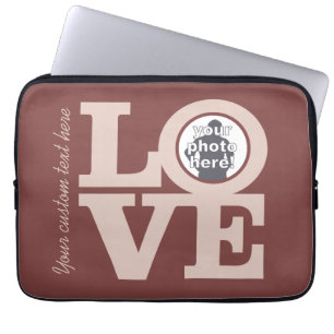 KÄRLEK med DIN PHOTO anpassningsbar laptop sleeve