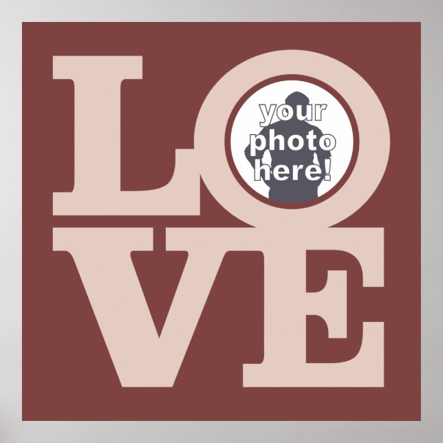 KÄRLEK med DIN PHOTO-anpassningsbar poster (Framsidan)