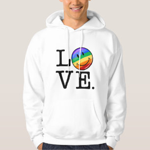 Kärlek med en lycklig regnbågeflaggabög LGBT Sweatshirt