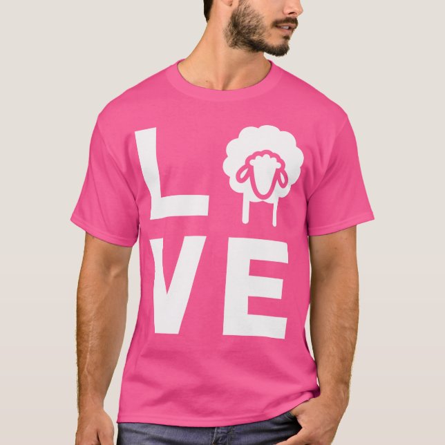 Kärlek med fårfunna får Älskare-viskare T Shirt (Framsida)