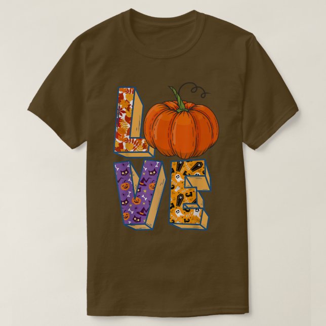 Kärlek med Halloween, Spider, Skeleton, hatt P T Shirt (Design framsida)