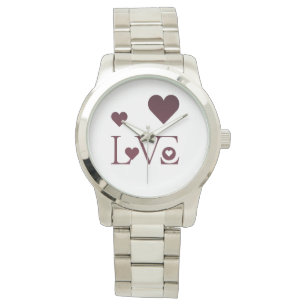 Kärlek med Hearts - Elegant Minimalistisk kvinnoka Armbandsur