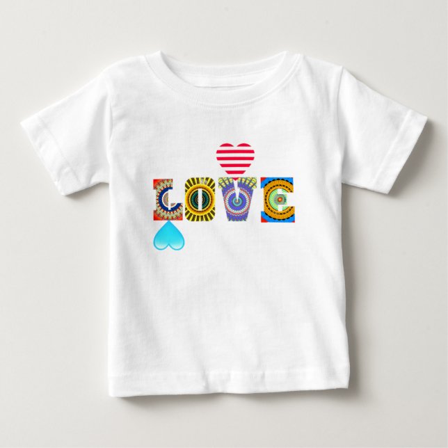 KÄRLEK MED HJÄRTAN T SHIRT (Framsida)