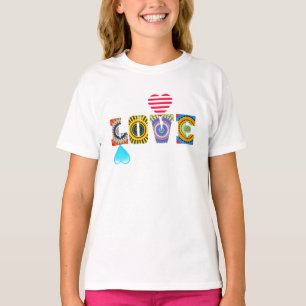 KÄRLEK MED HJÄRTAN T SHIRT