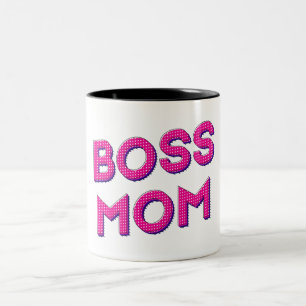 Kärlek med mammas boss Två-Tonad mugg