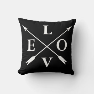 kärlek med monogrammet kudde