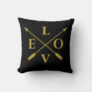 kärlek med monogrammet kudde