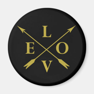 kärlek med monogrammet magnet
