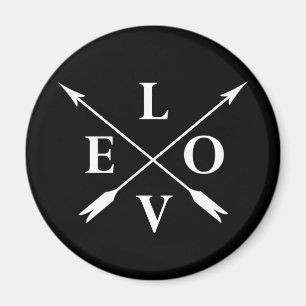 kärlek med monogrammet magnet