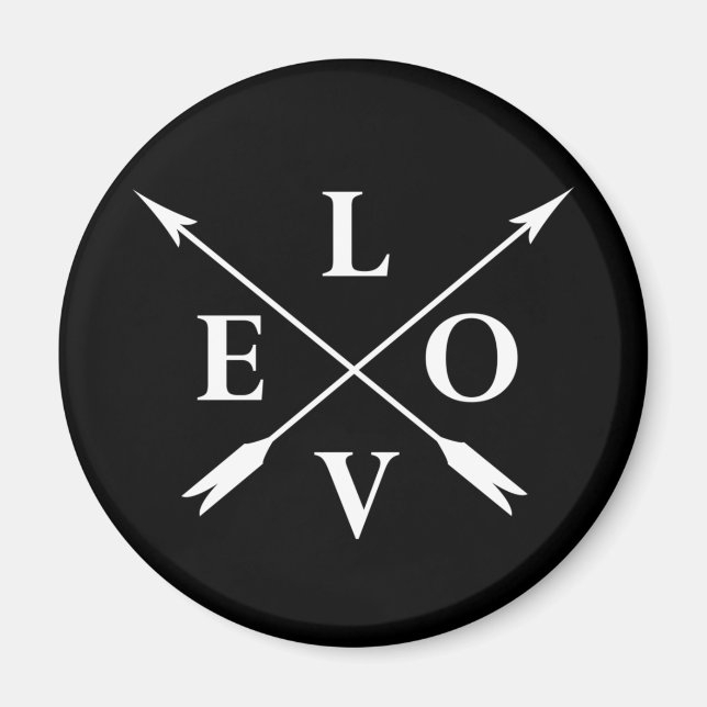 kärlek med monogrammet magnet (Framsidan)