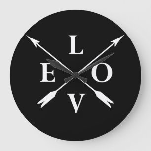 kärlek med monogrammet stor klocka