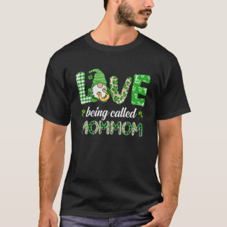 Kärlek med namnet Mommom Gnome Play St Patricks D T Shirt