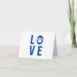 Kärlek med PERSONLIGEN Paw Print (Cats, Hundar, Pe Kort