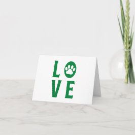 Kärlek med PERSONLIGEN Paw Print (Cats, Hundar, Pe Kort