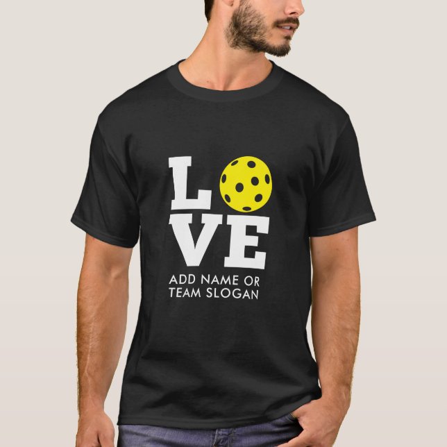 KÄRLEK med pickle boll för O-pickleball T Shirt (Framsida)