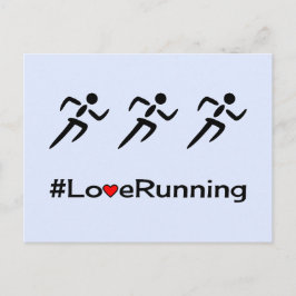 Kärlek med piktogrammet blek blått vykort