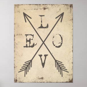 Kärlek med pilar poster