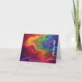 Kärlek med Pride Digital Art Helgkort