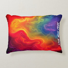Kärlek med Pride Digital Art Prydnadskudde