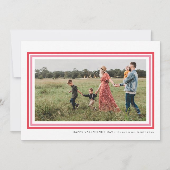 Kärlek med ram vit Alla hjärtans dag Foto Högtid Julkort (Framsida)