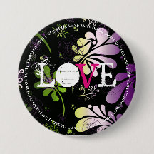 Kärlek, med roligt kant på blommigtens bakgrund