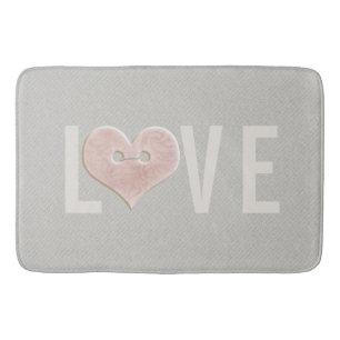 KÄRLEK med Rosa Heart Bath Mat Badrumsmatta