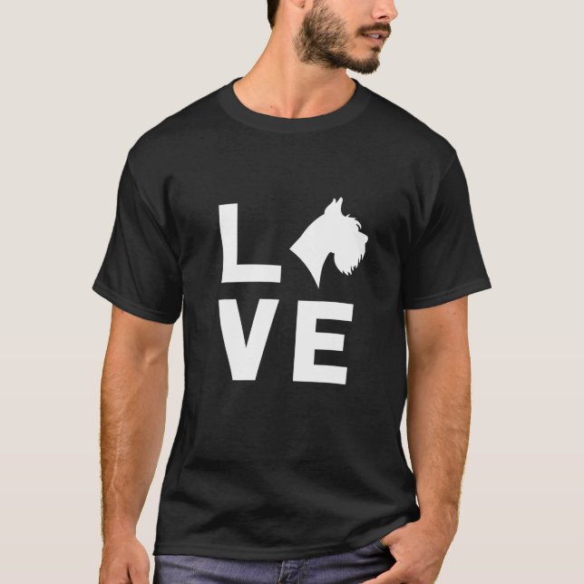 Kärlek med Schnauzer T Gift Shirt (Framsida)